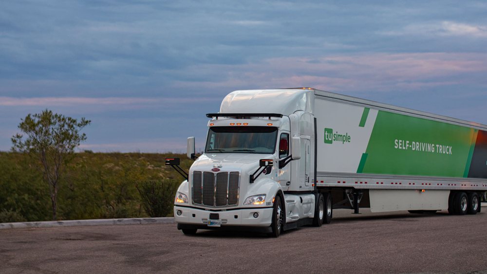 TuSimple Driver Out autonomous semi-truck