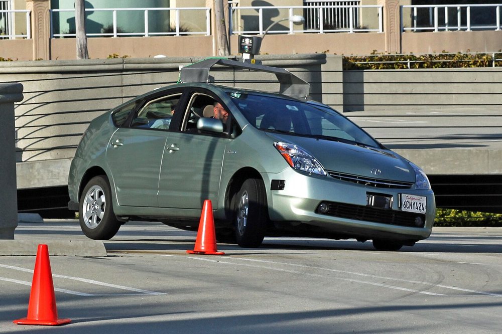 Google self-driving Toyota Prius