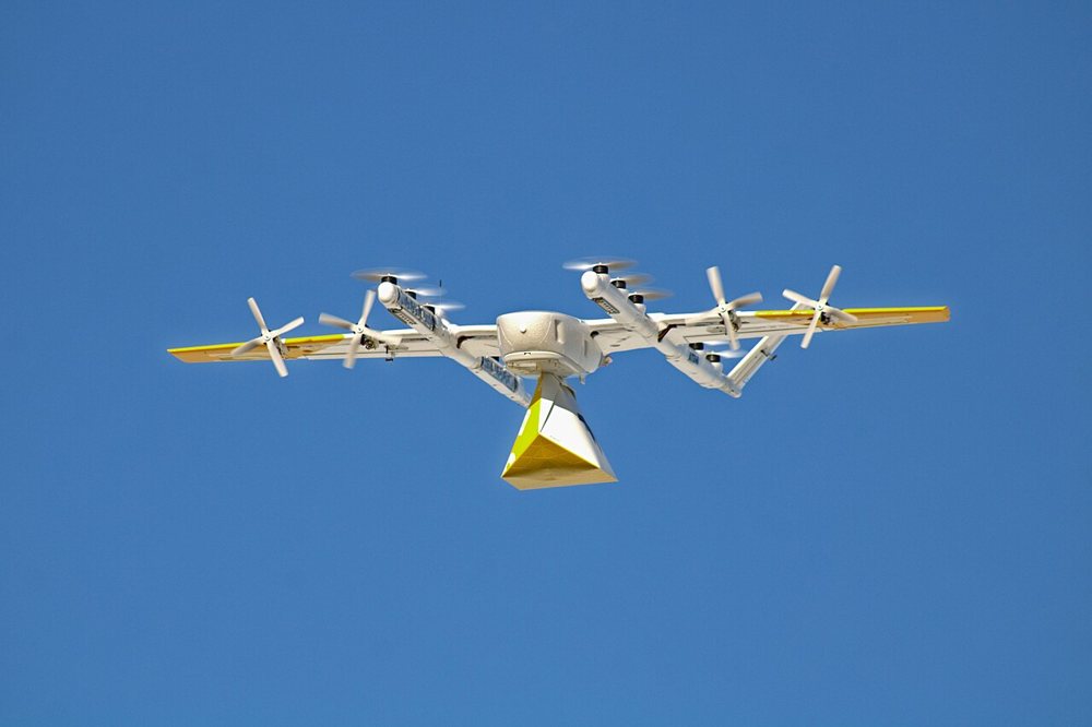 Wing delivery drone